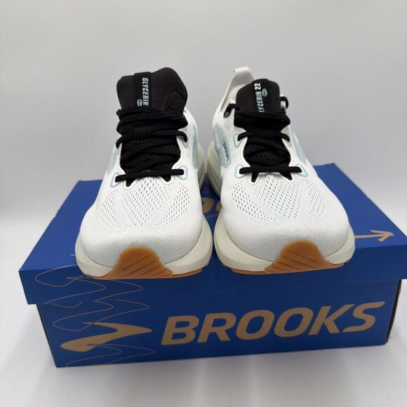 Brooks Men's Glycerin 22 Running Shoes Bright White/ Winter Sky/Black 13-NWB - Picture 2 of 9